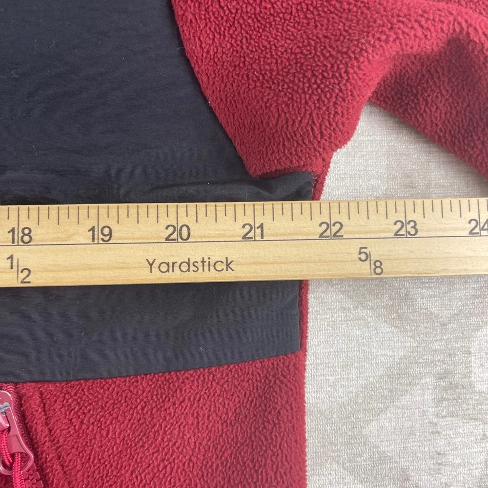 The North Face Denali Fleece Jacket Mens Medium Red Black Full Zip RN 131349 - Picture 3 of 10